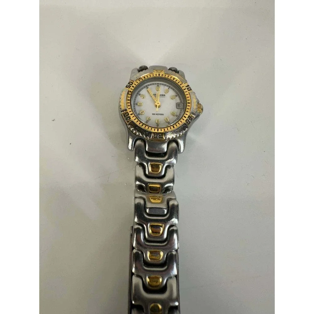 Wittnauer Two Tone 100M Diver Watch White Dial Date 039/1 (10)
